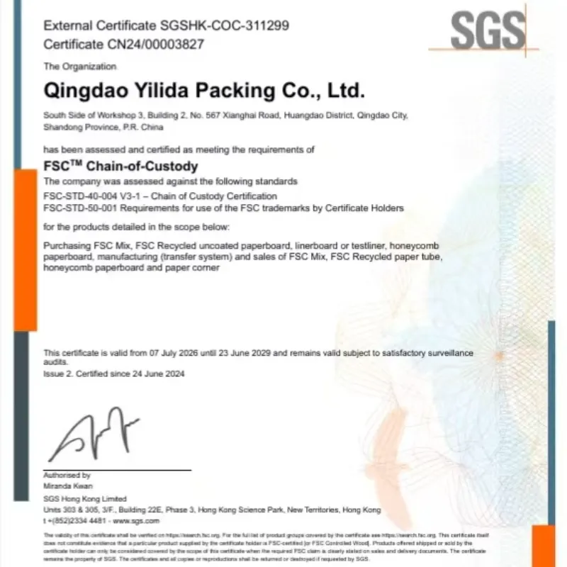 Qingdao Yilida Packaging đã tiến hành khóa đào tạo đặc biệt về Hệ thống quản lý chuỗi cung và cầu FSC.